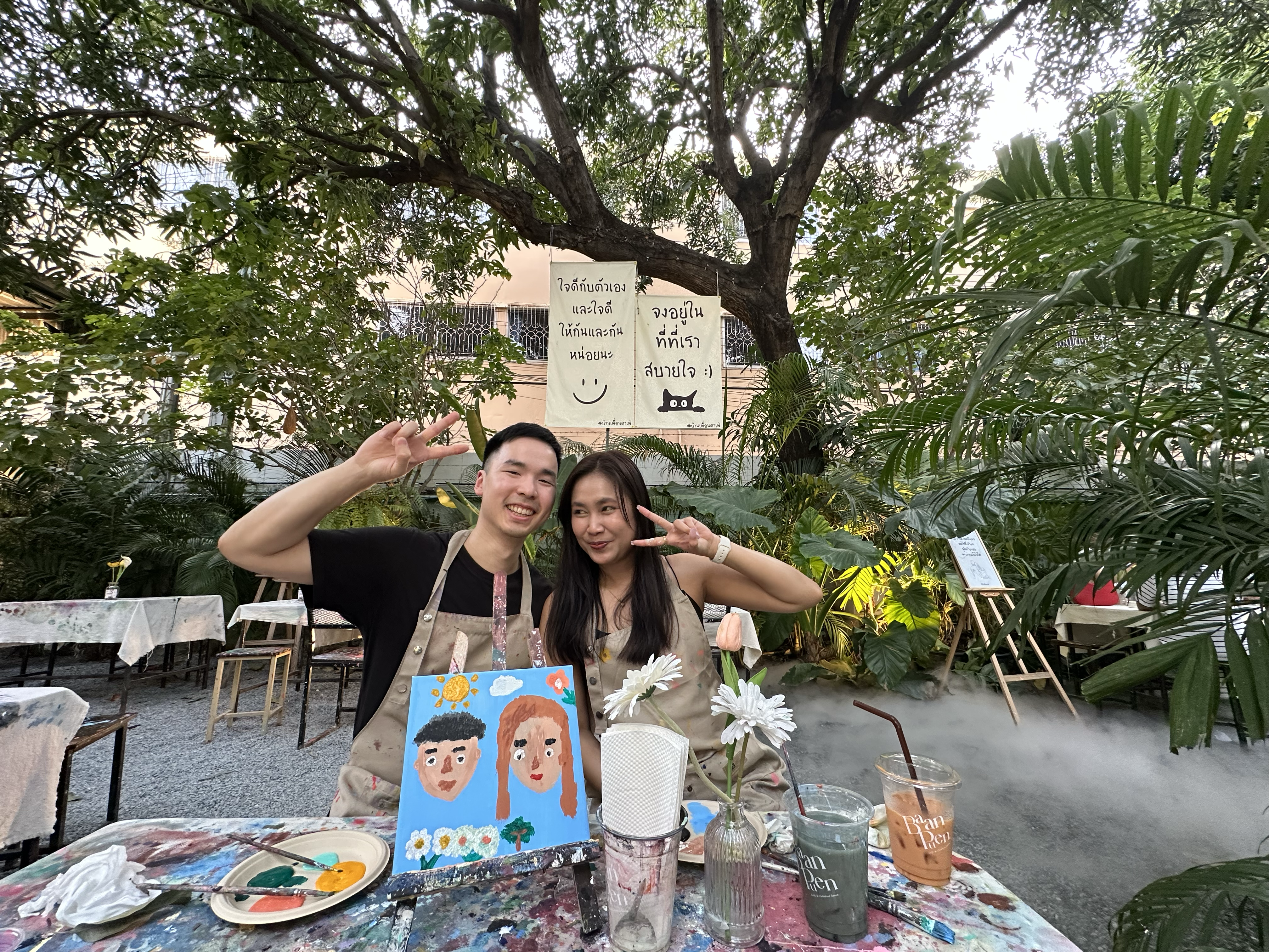 Annie and Daniel smiling together